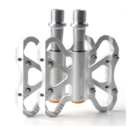 CVZN Mountain Bike Pedal Bicycle Pedal Ultralight Aluminum Alloy 3 Bearing Pedal Fit For Mountain Bike Road Bicycle Pedal Accessories Modified Parts (Color : 801 silver)