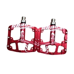 CVZN Spares Bicycle Pedal Ultralight Bicycle Flat Pedal Aluminum Alloy 3 Bearings Fit For Mountain Road Bike Pedal Accessories Modified Parts (Color : Red)