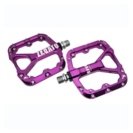 CVZN Mountain Bike Pedal Bicycle Pedal Ultralight Bike Pedals CNC Aluminum Alloy Sealed 3 Bearing Fit For Mountain Bicycle Flat Foot Pedals Modified Parts (Color : Purple)