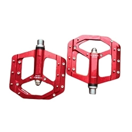 CVZN Mountain Bike Pedal Bicycle Pedal Ultralight CNC 2 Sealed Bearing Bike Pedal Fit For Mountain Bike Pedals Bicycle Accessories Modified Parts (Color : Red)