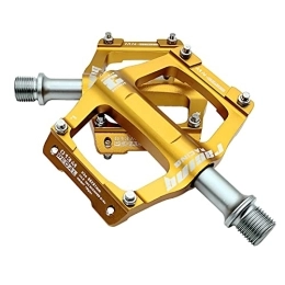 CVZN Spares Bicycle Pedal Ultralight CNC Aluminum Alloy Fit For Road Mountain Bike Platform 3 Bearings Bicycle Pedal Cycling Parts Modified Parts (Color : yellow)