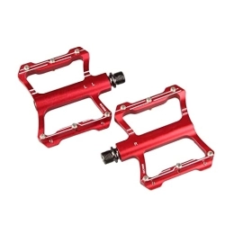 CVZN Mountain Bike Pedal Bicycle Pedal UltraLight CNC DU Sealed Bearing Aluminum Alloy Pedals Fit For Mountain Bike Road Cycling Pedal Modified Parts (Color : 08-Red)