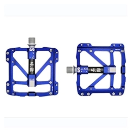 CVZN Spares Bicycle Pedal Ultralight Flat Foot Bike Pedal Seal 3 Bearing CNC Aluminum Alloy Fit For Road Mountain Bicycle Pedal Modified Parts (Color : Blue)