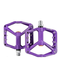CVZN Spares Bicycle Pedal Ultralight Flat Foot Nylon Carbon Fiber Bearing Pedal Fit For Mtb Mountain Bike Pedal Riding Parts Modified Parts (Color : Purple)