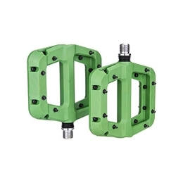  Mountain Bike Pedal bicycle pedal Ultralight Pedal Mountain Road Bicycle BMX Anti-slip Big Foot Non-slip Plastic Bicycle Pedal Bicycle Accessories non-slip bicycle pedal (Color : Green)