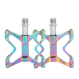 CVZN Mountain Bike Pedal Bicycle Pedal Ultralight Sealed DU Bearing Butterfly AL Alloy Pedals Fit For Mountain BMX Folding Bike Bicycle Parts Modified Parts (Color : Colorful)