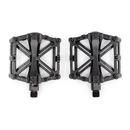  Mountain Bike Pedal bicycle pedal Ultralight Sealing Bearing Pedals Durable Cycling Aluminum Alloy Mountain Road Mtb Flat Platform Bike Parts Accessories non-slip bicycle pedal (Color : Black)