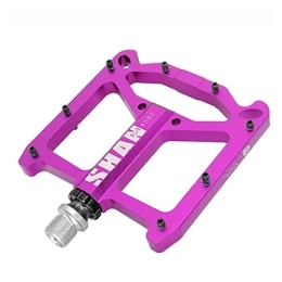 CVZN Mountain Bike Pedal Bicycle Pedal Ultralight Wide Thin Sealed 3-bearing Pedal CNC Alloy Fit For Mountain Bike Bicycle Pedal Riding Parts Modified Parts (Color : Purple)