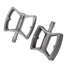 perfeclan Mountain Bike Pedal Bicycle Pedals 9 / 16" Inch Bike Pedals Aluminum Alloy Mountain Bikes Road Bicycles Platform Pedals MTB BMX Folding Bikes Pedals - Grey