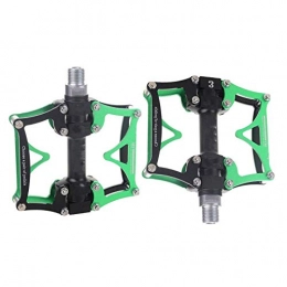 YIJIAHUI Mountain Bike Pedal Bicycle Pedals Aluminum Alloy Bike Bicycle Pedal Ultralight Professional 3 Bearing Mountain Bike Pedal Mountain Bike Pedals (Size:90 * 103 * 21 Mm; Color:Green)