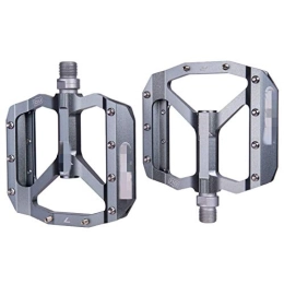 Kuingbhn Mountain Bike Pedal Bicycle Pedals Anti-slip Durable Aluminum Alloy Purlin Bearing 1 Pair Bicycle Pedals Mountain Bike Pedals Bike Accessories Mountain Road Bike Hybrid Pedals (Size:106 * 100 * 15mm; Color:Silver)