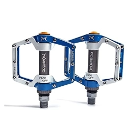 UDERUI Mountain Bike Pedal Bicycle Pedals, Bike Pedals Bicycle Pedal Anti-slip Ultralight CNC MTB Mountain Bike Platform Pedal Flat Sealed Bearing Pedals Bicycle Accessories (Color : Blue)