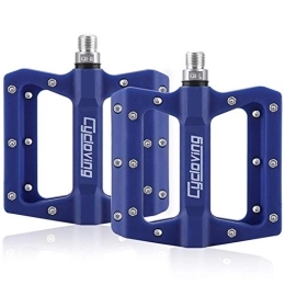UDERUI Spares Bicycle Pedals, Bike Pedals Pedal Bicycle Pedals 3 Sealed Bearing Nylon Anti-slip Cycle Ultralight Cycling Mountain MTB Bike Accessory (Color : Blue)