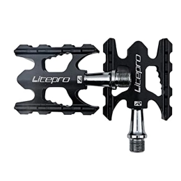 UDERUI Spares Bicycle Pedals, Bike Pedals Ultra-light MTB Bicycle Pedals Bike Pedal Mountain Bike Nylon Fiber Road Bike Bearing Pedals Bicycle Bike Parts Cycling Accessor (Color : Type2 black)