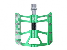 BoaInx Spares Bicycle pedals Carbon Fiber Tube Three Bearings Anti-slip Bike Pedal BMX Road Mountain Bicycle Pedal Ultralight Bike Pedal Suitable for road and street bicycles (Color : Green)