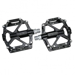 Romote Spares Bicycle Pedals Lightweight Aluminum Mountain Bike Platform Pedal Universal Cycling Accessories 1Pair Black