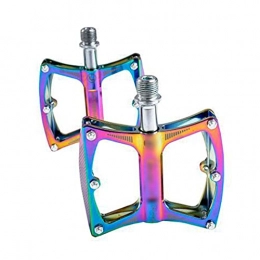 Bicycle pedals metal, bicycle pedals, racing wheel pedals, color pedals sealed camps, non-slip mountain bike peds mountain pedals Aluminum alloy, non-slip colorful pedal accessories,Multi colored