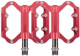 NAMEXA Mountain Bike Pedal Bicycle Pedals, Mountain Bike Pedal, Bicycle Pedal, Aluminum Bearing Bike Pedals, Lightweight Platform Pedals, Bike Pedal For Mountain BMX MTB Road Bike 9 / 16 (Color : Red)