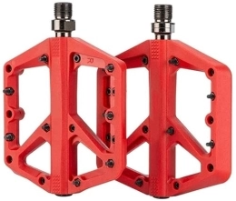 NAMEXA Spares Bicycle Pedals, Mountain Bike Pedal, Mountain Bike Pedals MTB Pedals Bicycle Pedals Aluminum Sealed Bearing Lightweight Pedals For MTB Road Bike 9 / 16 (Color : Red)
