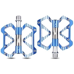 NOLOGO Spares Bicycle Pedals, Mountain Bike Pedal MTB Pedal Bicycle Flat Pedals Aluminum Alloy Cycling Anti-skid Bearings Pedal Bicycle Accessories for Road MTB Bikes (Color : Blue)