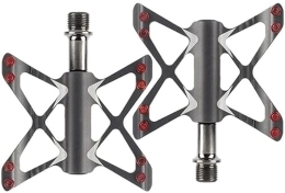 NAMEXA Spares Bicycle Pedals, Mountain Bike Pedal, MTB Pedals BMX Mountain Bike Pedals Road Bike Pedals Flat Pedals Non-Slip Lightweight Aluminum Pedal 9 / 16 (Color : Grey)