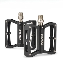 ALEFCO Mountain Bike Pedal Bicycle Pedals Mountain Bike Pedal with reflectors 3 Bearings layers Non-Slip MTB Pedals Aluminum Alloy Wide Platform Pedals Waterproof Road Mountain Bicycle Accessories (Black)
