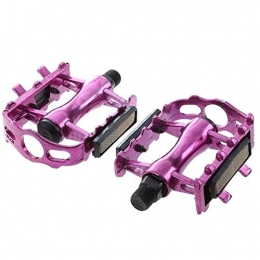 Donglinshangcheng Mountain Bike Pedal Bicycle pedals, mountain bike pedals 1 Pair MTB Aluminium Alloy Mountain Bike Bicycle Cycling 9 / 16" Pedals Flat Suitable for general mountain bikes, road bikes, c ( Color : Rose red )