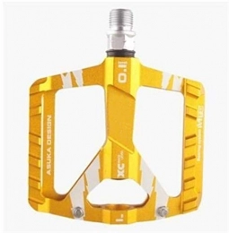 Donglinshangcheng Spares Bicycle pedals, mountain bike pedals 1Pair Aluminum Alloy Road Bike Pedals Ultralight MTB BMX DU Bearing Bicycle Pedal Bike Parts Suitable for general mountain bikes, road bikes, c ( Color : Gold )