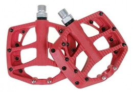 Donglinshangcheng Spares Bicycle pedals, mountain bike pedals Bicycle Pedals Nylon Fiber Ultra-light MTB Big Foot Road Bike Bearings Pedals Bicycle Bike Parts Suitable for general mountain bikes, road bikes, c ( Color : Red )