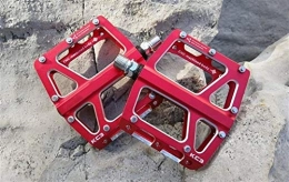 Donglinshangcheng Mountain Bike Pedal Bicycle pedals, mountain bike pedals Ultra Light MTB Bicycle Pedal All CNC Mtb DH XC Mountain Bike Pedal 2DU Bearing Aluminum Pedals Suitable for general mountain bikes, road bikes, c ( Color : Red )