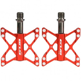 Wash basin-FEI Spares Bicycle Pedals, One Pair Aluminium Alloy Mountain Road Bike Lightweight Pedals Bicycle Replacement (Red) Mountain Bike Pedals