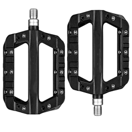 WEINIDU Spares Bicycle Pedals Road / Mountain Bike Pedals MTB Pedals Aluminum Bicycle Pedals Sealed Bearing 9 / 16" for Road Mountain BMX MTB Ultra Light Bike Parts (Black)