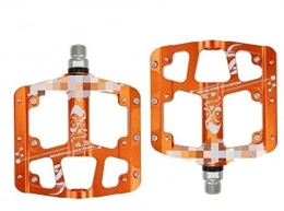 NOLOGO Spares Bicycle Pedals, Ultra-light and ultra-thin Bicycle Pedal Mountain Bike Pedal MTB Road Cycling Sealed 3 Bearings Pedals Bicycle Parts for Road MTB Bikes (Color : Orange)