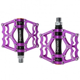 TOHHOT Spares Bicycle Pedals Ultralight Aluminum Cycling Sealed Bearing Pedals CNC Machined MTB Mountain Bike Accessories Purple black Special size