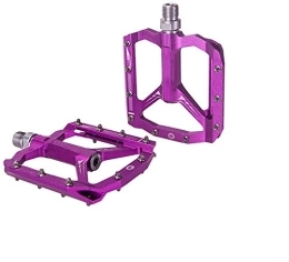 Lloow Mountain Bike Pedal Bicycle Pedals, Ultralight Bicycle Pedals, Suitable for All Mountain Bike Bicycle Pedals, CNC Aluminum Alloy Material + Bearing Pedals, titanium 2020 pedales bicicleta, Purple