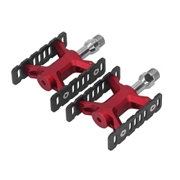Alomejor Mountain Bike Pedal Bicycle Pedals, Widened to Prevent Slip DU Bearing Bicycle Pedals for Mountain Bikes (Red)