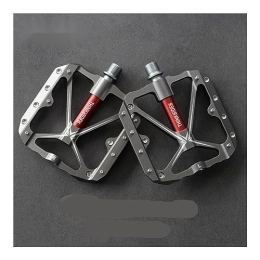 BADALO Spares Bicycle Pedals With Reflector Waterproof Anti-slip Bicycle Pedals, For Road Bike Mountain Bike, Universal Bicycle Accessories (Color : Titanium-Red)