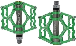 XCC Spares Bicycle PedalsUltra-light Aluminium Alloy Lap-top Mountain Bike Road Bike Universal Pedals (Color : Green+gray, Size : Free size)