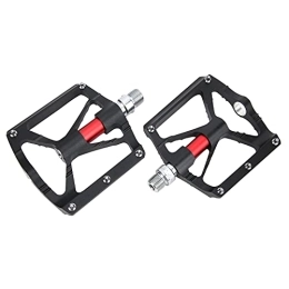 Caiqinlen Spares Bicycle Platform Flat Pedals, Long Service Life Mountain Bike Pedals High Reliability for Outdoor for Mountain Bike(black)