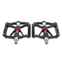 Changor Spares Bicycle Platform Flat Pedals, More Convenient Light in Weight Not Easy To Loosen Mountain Bike Pedals with 5 Anti‑skid Nails on Each Side for Mountain Bike(Black)