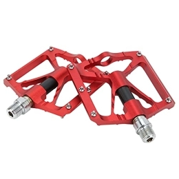 Shanrya Mountain Bike Pedal Bicycle Platform Flat Pedals, Mountain Bike Pedals Convenient To Use Professional Design Long Service Life for Outdoor for Bicycle(red)