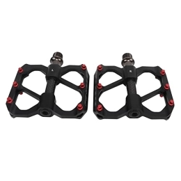 Biitfuu Mountain Bike Pedals, Sealed Three Bearings 12 Anti Slip Nail Posts Flat Platform Pedals for Replacement (Black)