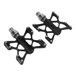 Seacanl Spares Bike Bearing Pedals, Flat Edge Wear Resistant Waterproof Aluminum Alloy Bike Pedal for Road Bikes for Mountain Bikes(Black (boxed))