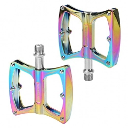 Bike Bicycle Pedal, Luckits Aluminum Alloy Mountain Bike Pedals with Anti-Slip Platform, Colorful Sealed Bearing MTB Road Bicycle Pedals 9/16" Road Flat Bicycle Pedals For Road BMX MTB Bikes Flat Bike