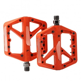 BUYD Spares Bike Bicycle Pedals 1pair Nylon Bicycle Pedals Ultralight Seal Bearings Bicycle Pedals Bicycle Parts Accessories Aluminum Alloy (Color : Orange)