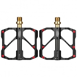 BUYD Spares Bike Bicycle Pedals Cycling Pedals Titanium Shaft Carbon Tube Bicycle Pedals Cycling Accessories Mountain Bikes 3 Palin Pedals Road Bike Pedals Aluminum Alloy (Color : Gold)