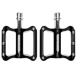 BUYD Mountain Bike Pedal Bike Bicycle Pedals GC-020 DU Sealed Bearing Cycle Pedals 280g Alloy Platform 9 / 16in CR-MO Spindle Pedal Bicycle Parts Aluminum Alloy (Color : Black)