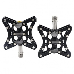 BUYD Mountain Bike Pedal Bike Bicycle Pedals One Pair Mtb Mountain Bike Pedal Anti-skid Ultralight Bicycle Pedals Pegs for Bmx Bicycle Accessories Aluminum Alloy (Color : Black)
