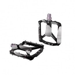 BUYD Spares Bike Bicycle Pedals Ultralight Bicycle Pedal All CNC Mtb DH XC Mountain Bike Pedal L7U Material +DU Bearing Aluminum Pedals Aluminum Alloy (Color : Black)