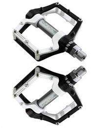 WANYD Spares Bike Cycling Pedals Lightweight Aluminum Alloy, Aluminum Mountain Bike Pedal-Black / White